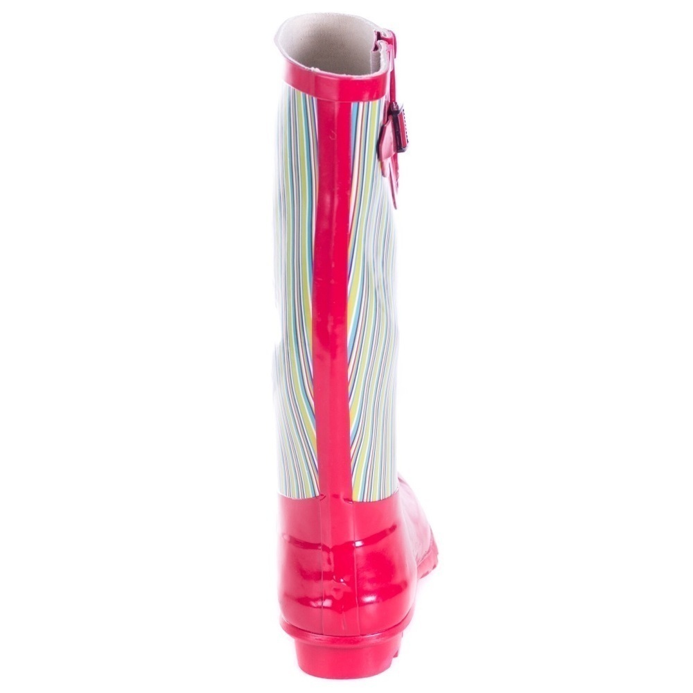 Women Rubber Rain Boots Red Retro Design, Garden Rainboots, NEW - Picture 3 of 3